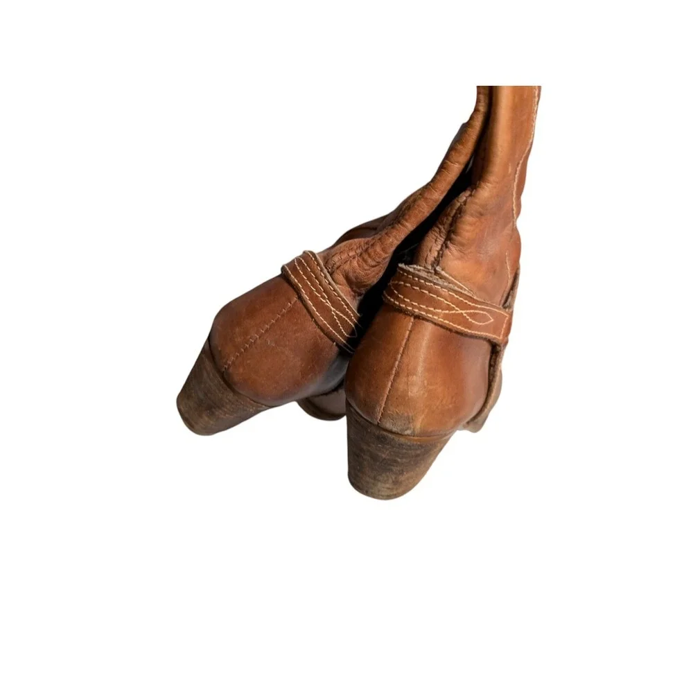 Vintage‎ Supple Leather Riding Boots | Brown Leather Knee High Boots 6.5 READ
